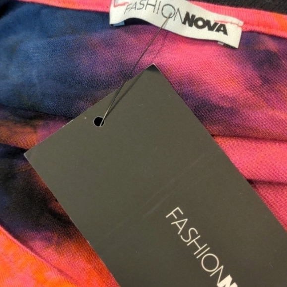 Fashion Nova Leave Me To It Tie Dye Multicolor Mini Skirt Set size Small - Picture 5 of 6